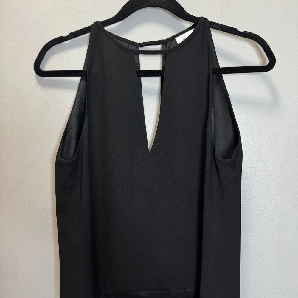 Parker Women's Dress Size XS keyhole Dress Black Mixed Media Lined
